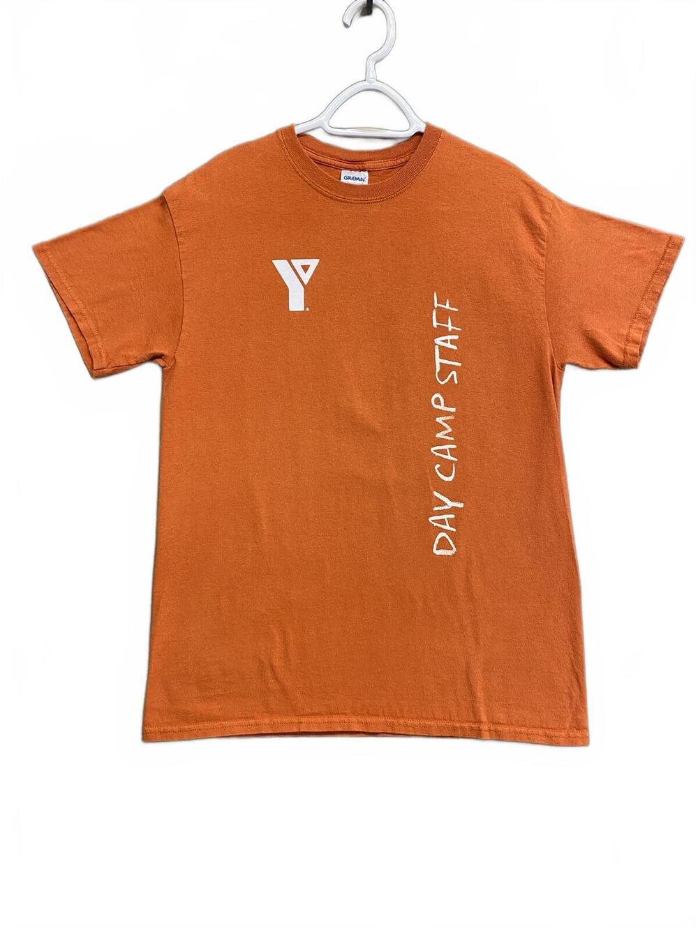 Vintage YMCA Day Camp Staff Orange/Brown T-Shirt On Gildan Tag Men's Size Medium